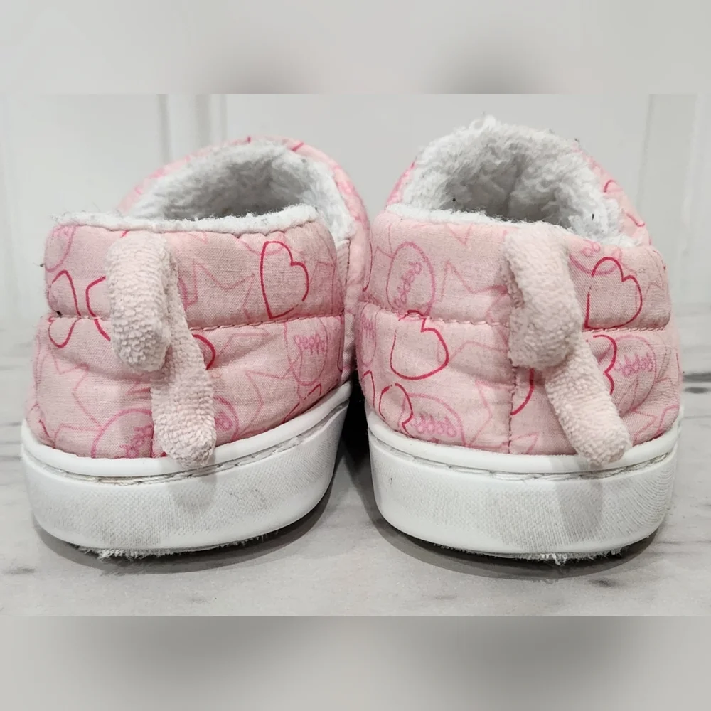 Peppa Pig quilted faux fur lined house shoes slippers toddler size 7-8